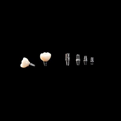 Beli Metal Implant Crown Bridge Natural Zirconia Full Contour Crown Dengan Titanium Abutment online manufacture